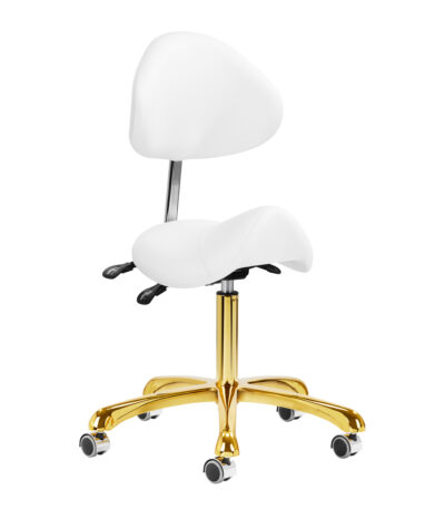 Giovanni cosmetic stool 1004 gold white