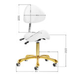 Giovanni cosmetic stool 1004 gold white 4