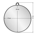 HAIRDRESSER MIRROR ROUND Q-29 BLACK 1
