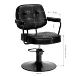 Hair System Hairdressing Chair Tru noir Black - Image 8