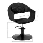 Hair System Halo noir hairdressing chair black - Image 8