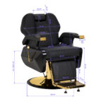 Hair System New York barber chair black gold - Image 12