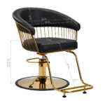Hair System hairdressing chair Lile gold black - Image 8