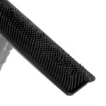 Hairdresser's rubber broom with telescopic pole gray 1