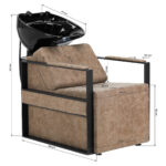 Hairdressing Wash Unit Modena Black Antique - Image 12