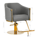 Hairdressing chair Burgos Gold Gray - Image 8