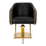 Hairdressing chair Burgos black gold 1