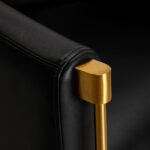 Hairdressing chair Burgos black gold 2