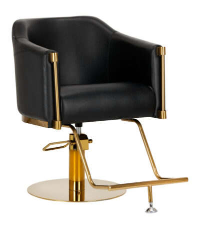 Hairdressing chair Burgos black gold