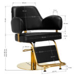Hairdressing chair Gabbiano Linz NQ Gold Black - Image 8