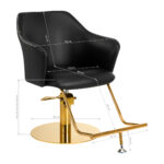 Hairdressing chair Gabbiano Marbella Black - Image 8