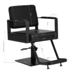 Hairdressing chair Gabbiano Modena Black - Image 8
