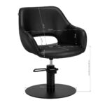 Hairdressing chair Gabbiano Morena Black - Image 8
