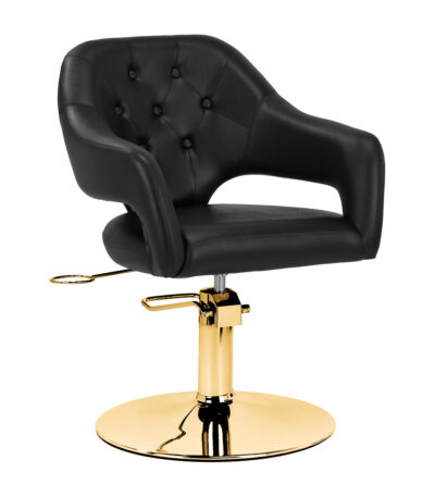 Hairdressing chair Gabbiano Parma Gold Black