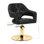 Hairdressing chair Gabbiano Parma Gold Black 4