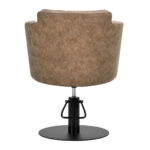 Hairdressing chair Gabbiano Roma old Brown - Image 4