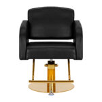 Hairdressing chair Gabbiano Turyn black gold - Image 2