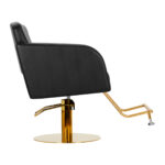 Hairdressing chair Gabbiano Turyn black gold - Image 4