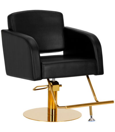 Hairdressing chair Gabbiano Turyn black gold