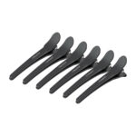Hairdressing clamps for hair e-17 10 pcs 10.5 cm black