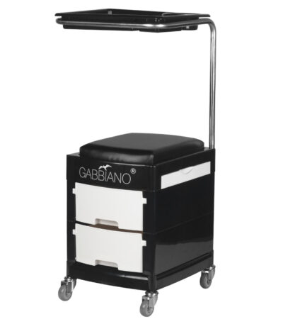 Helper - pedicure stool 16 plus black / white