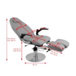 Hydraulic podiatry chair azzurro 713a gray - Image 4