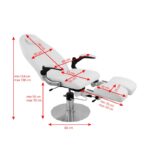 Hydraulic podiatry chair azzurro 713a white - Image 4