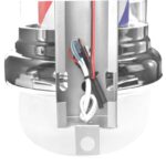 Illuminated plafond barber shop BB-02 silver large 1