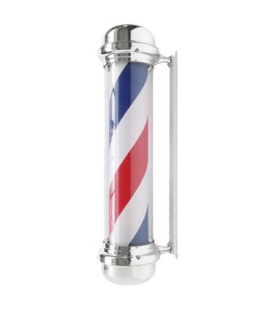 Illuminated plafond barber shop BB-02 silver large