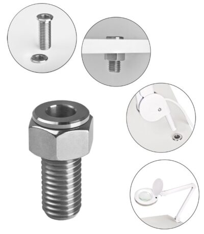 Inox tube magnifier lamp holder