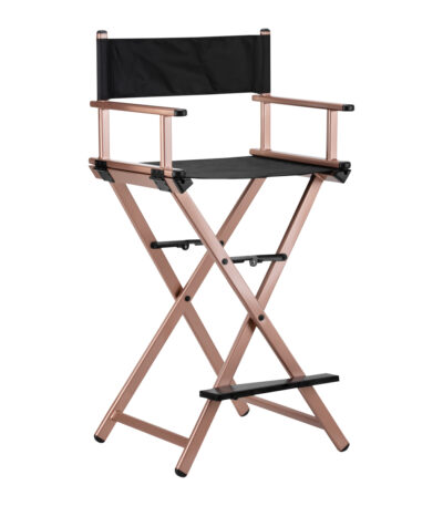 MAKE-UP CHAIR ALUMINUM ROSE GOLD