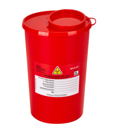 MEDICAL WASTE CONTAINER 2 L RED