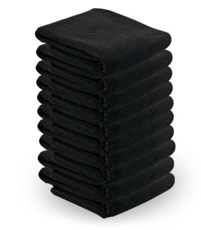 Microfiber towel 73x40cm 10pcs black