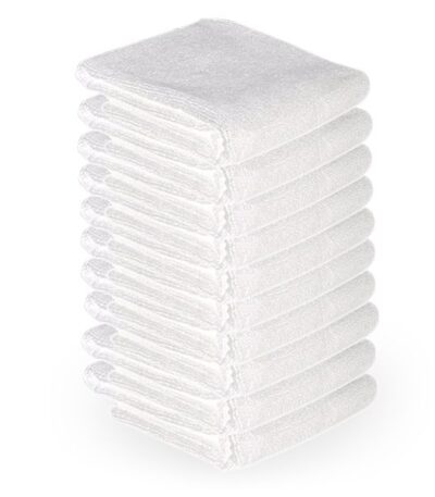 Microfiber towel 73x40cm 10pcs white