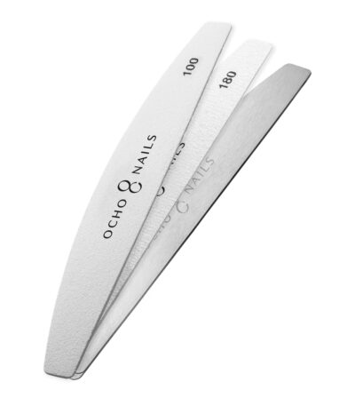 Ocho Nails half-moon metal core file + papers 100/180 20 pcs.