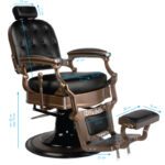 Old Ernesto Black Barber Chair Gabbiano - Image 2