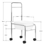 Pedicure tray on wheels, chrome - Image 6