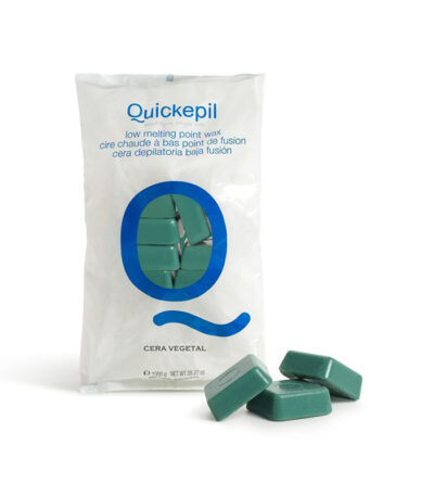 Quickepil depilatory wax hard without streak for vegetal depilation 1 kg green