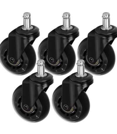 Roll Speed stool wheel black press-on set of 5 pieces