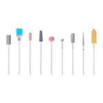 SET OF NAIL DRILL BITS MIX 9 PCS.