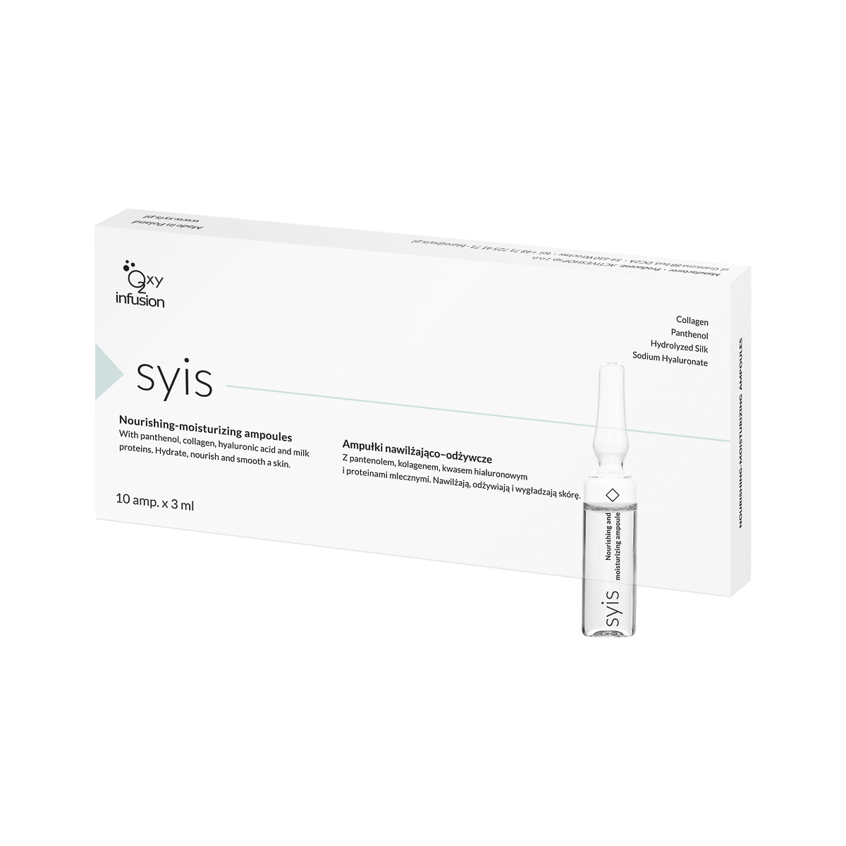 Syis moisturizing and nourishing ampoules 10x3 ml Syis moisturizing and nourishing ampoules 10x3 ml