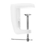 White magnifier lamp table top holder
