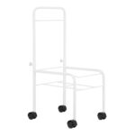 White pedicure tray on wheels - Image 2