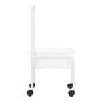 White pedicure tray on wheels 1