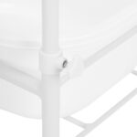White pedicure tray on wheels 2
