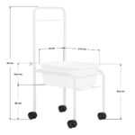 White pedicure tray on wheels - Image 6