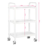 table -  cosmetic trolley Hs09 white 2